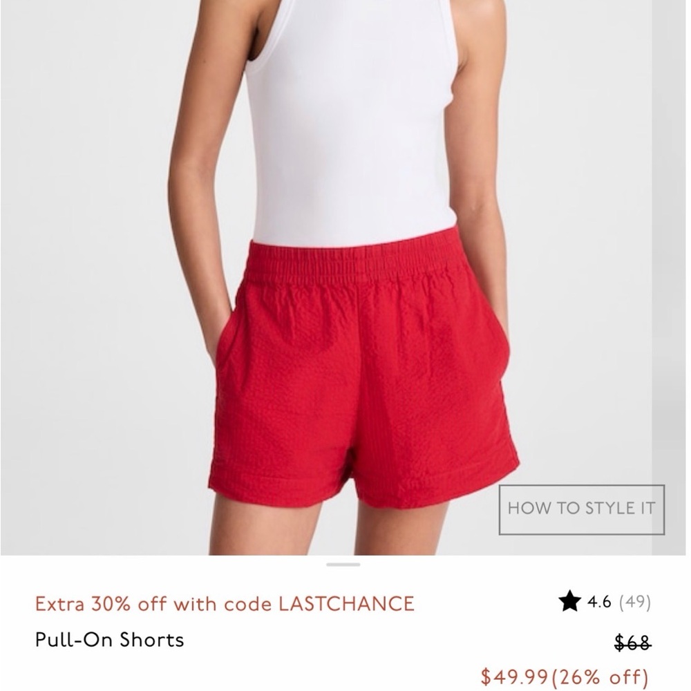 Madewell pull on cotton shorts L